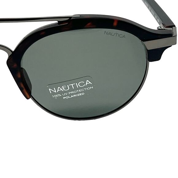 NWOT Nautica Polarized Round Tortoise Shell Sunglasses Unisex